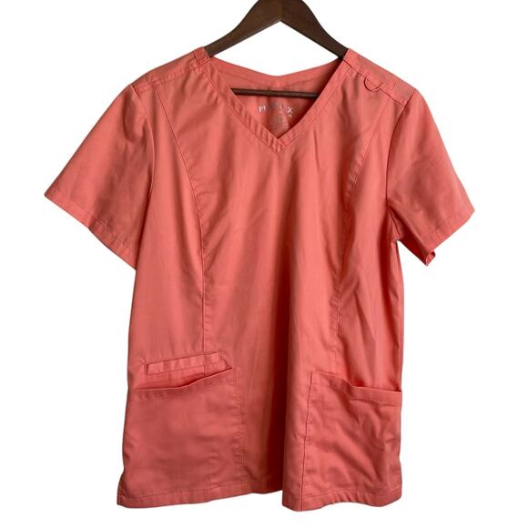 Matrix by Maevn Scrubs Women Top L Orange Medical Uniform Nurse Workwear‎ Dental - Picture 1 of 10